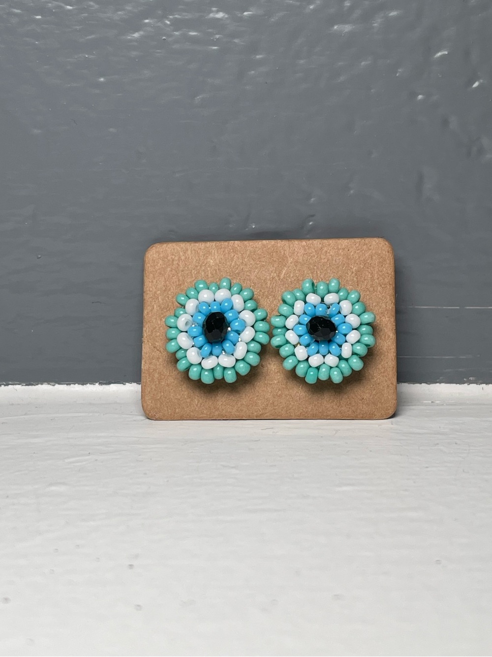 Huichol Beaded Stud Earrings
